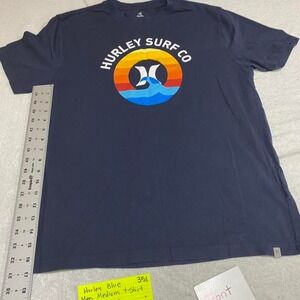 Navy Hurley Surf Co. graphic t-shirt men medium. SKU 351#surf #skater